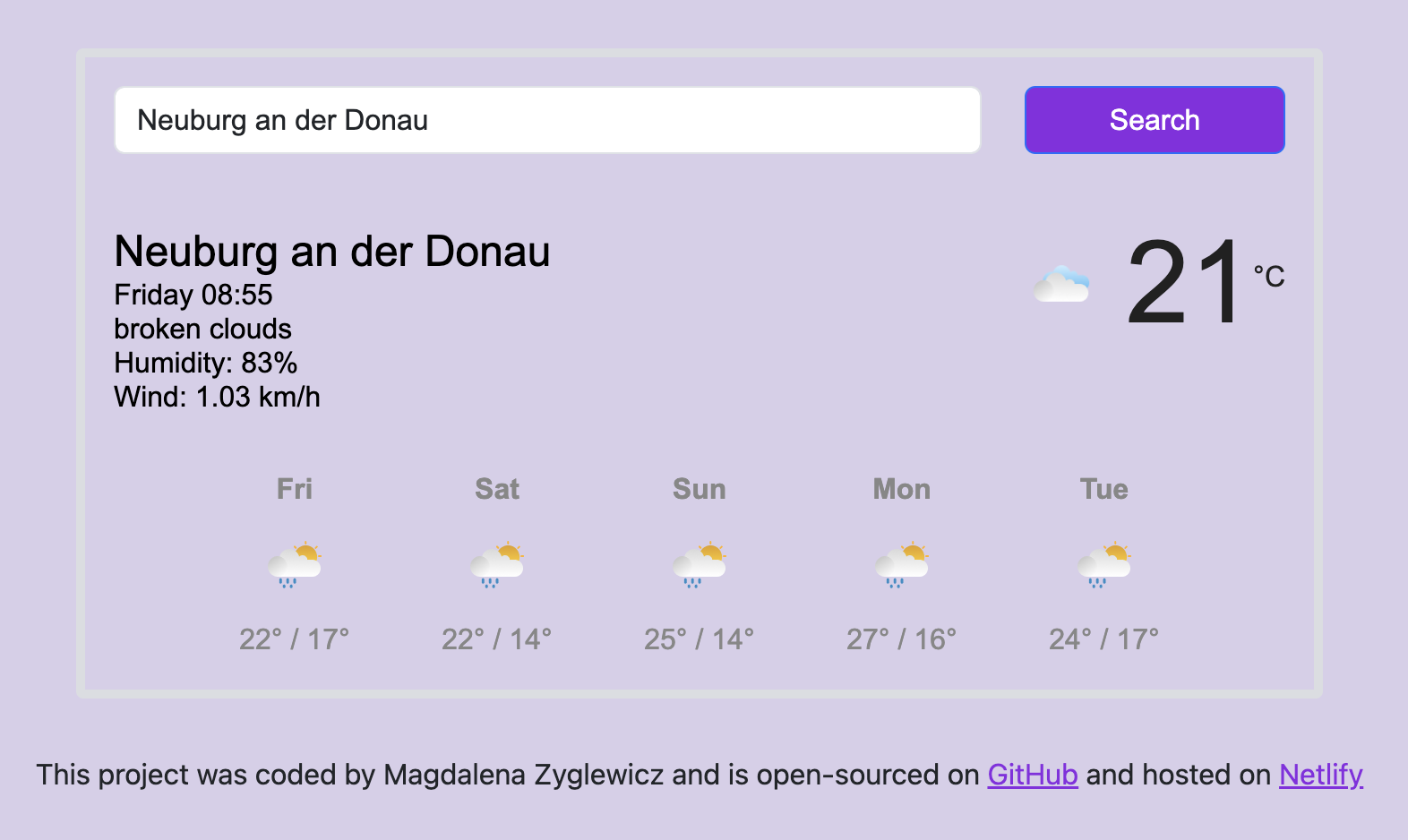 React Weather App